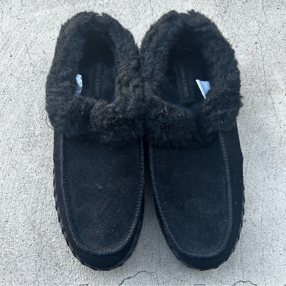 Muk luks suede‎ faux fur slippers